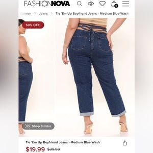 Fashion Nova Boyfriend Jean (tie/wrap around)